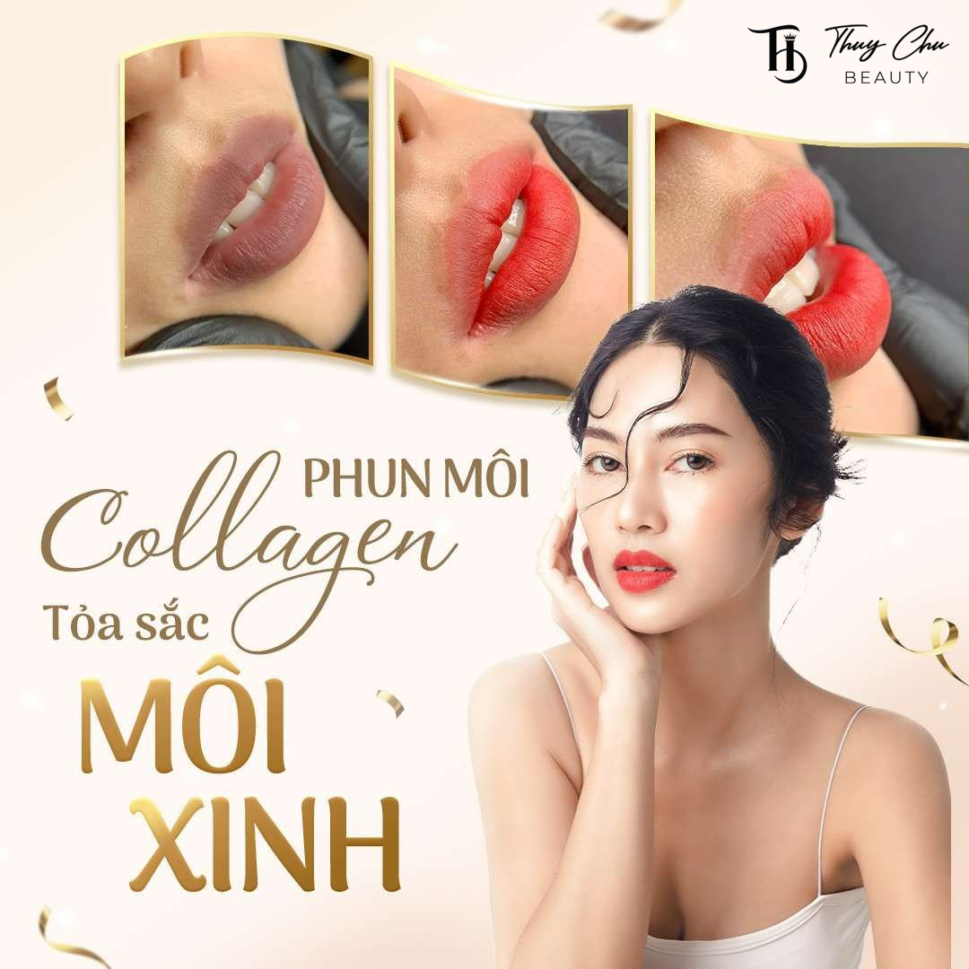 Màu phun môi collagen Hot trend tại Hải Phòng
