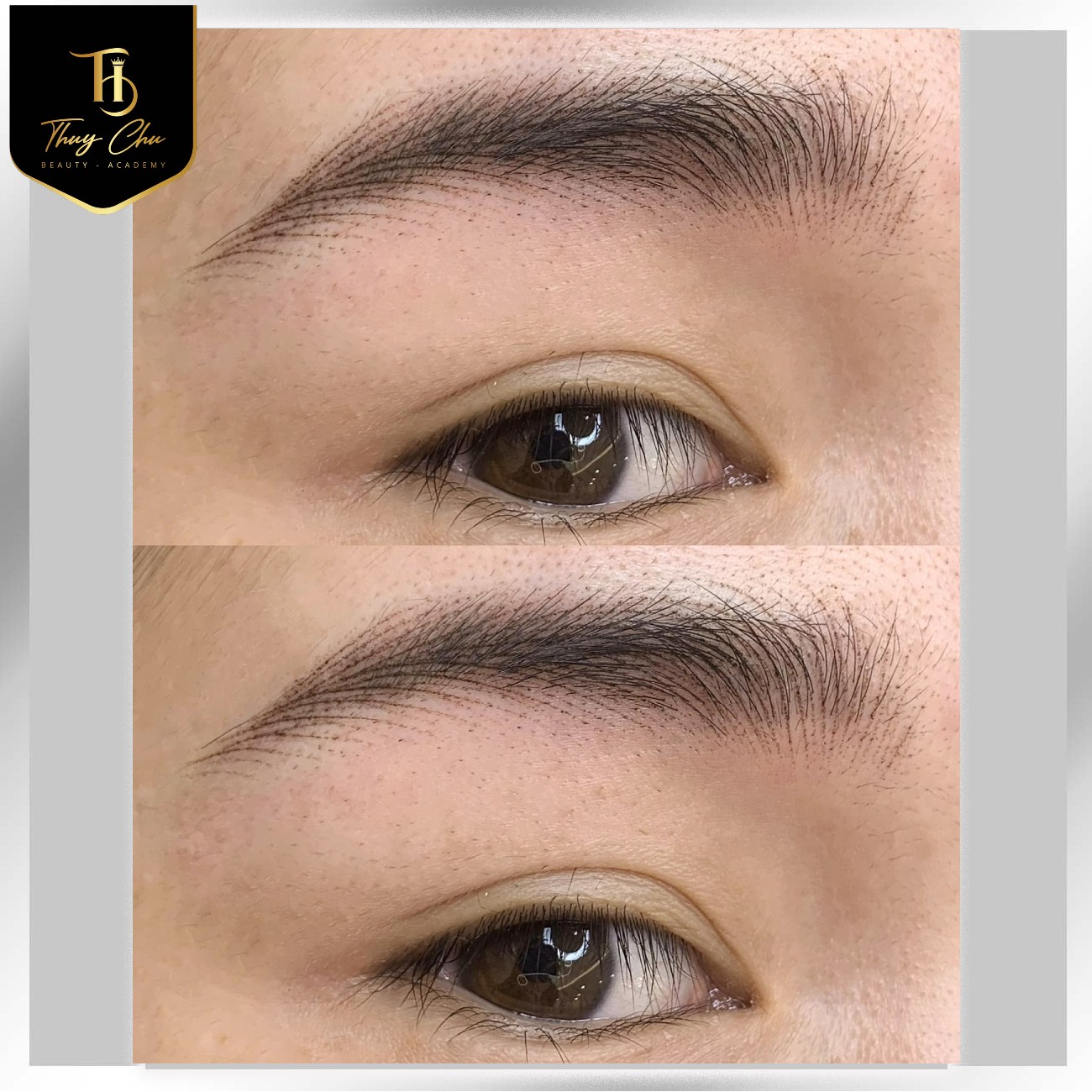 Khách hàng sau khi điêu khắc mày tại Thẩm mỹ Thúy Chu với kết quả tự nhiên và cân đối