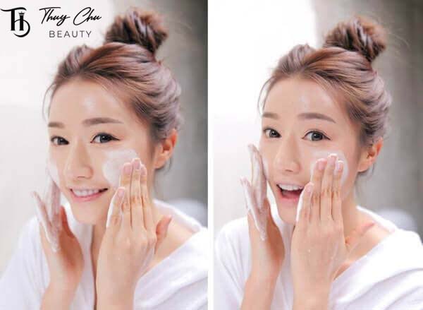 Làm sạch da kỹ giúp loại bỏ bụi bẩn và dầu thừa trên bề mặt da